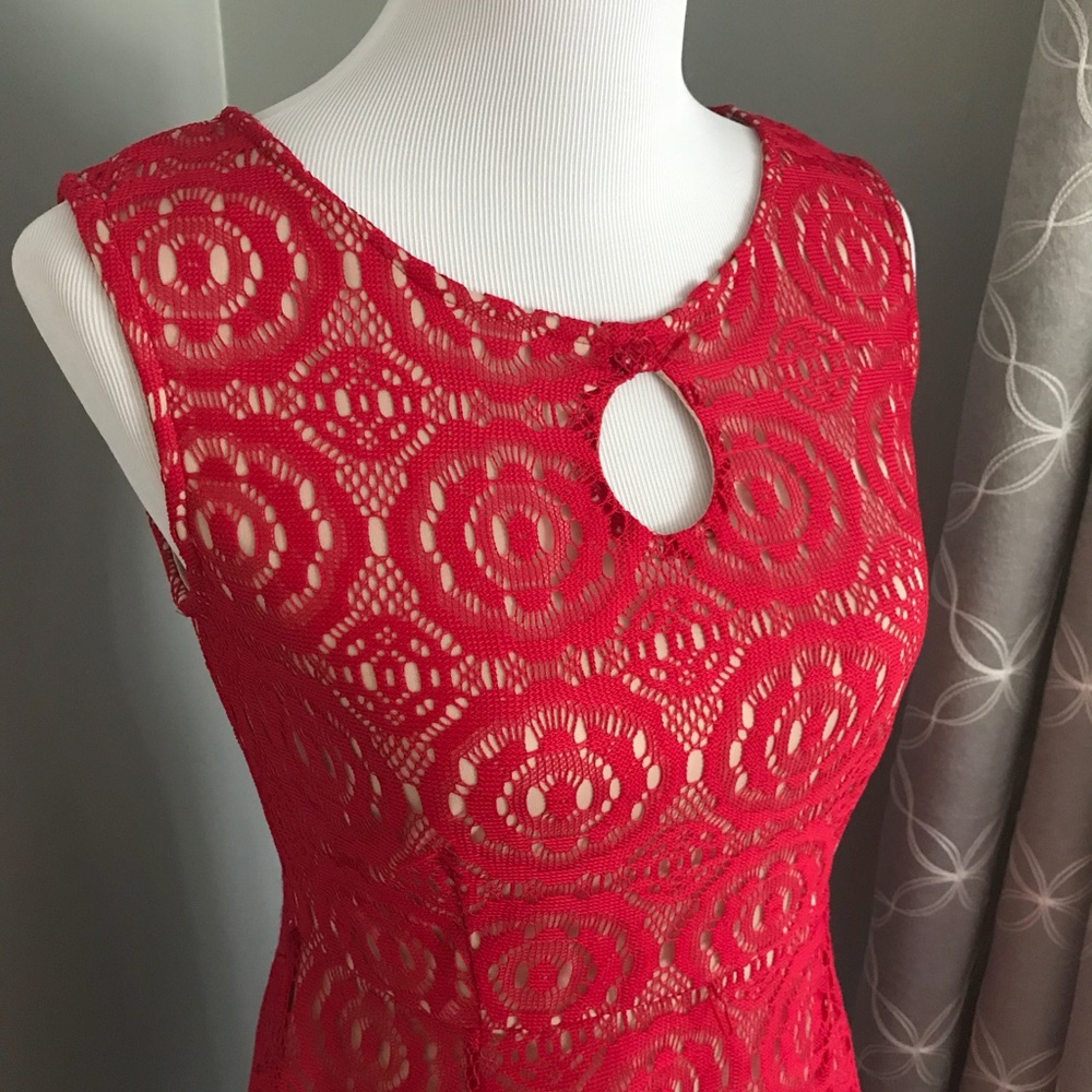 Red Lace Dress - Picture 2 of 4
